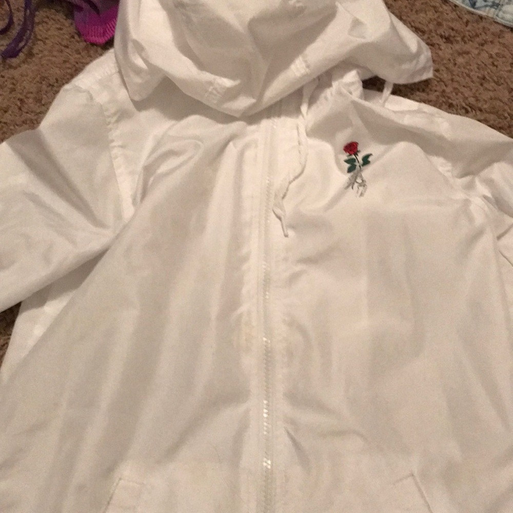 White Windbreaker
